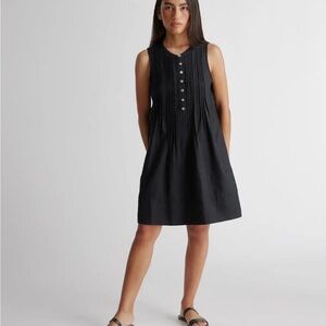 Quince Black Sleeveless Mini Dress